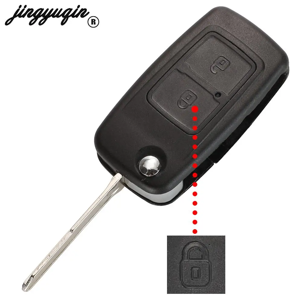 

jingyuqin 2 Buttons Car Remote Key Shell Case For Chery A5 Fulwin Tiggo E5 A1 Cowin EASTER 2009 Folding Replacement