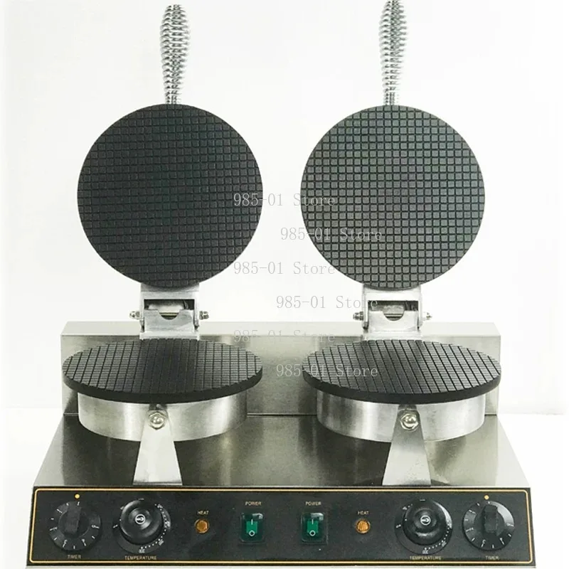 Commercial Electric Waffle Cone Machine, Stainless Steel Ice Cream Cone Making Equipment