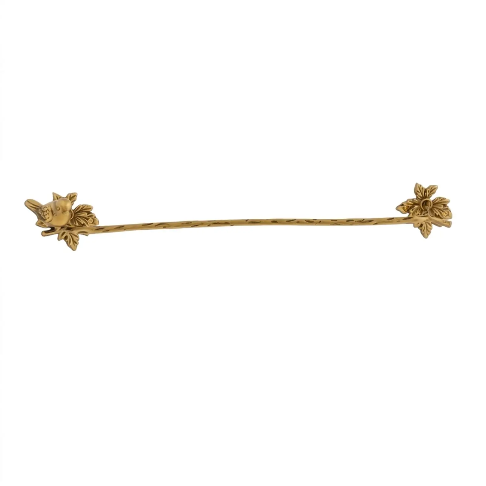 Bathroom Wall Mount Copper Towel Rod Vintage Bird Accent Sturdy Brass Rack for Bath Towels Easy Mounting