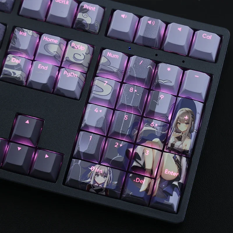 108 キー/セットアニメカスタムかわいいセクシーガール PBT バックライト付きキーキャップメカニカルキーボード Mx チェリー DIY