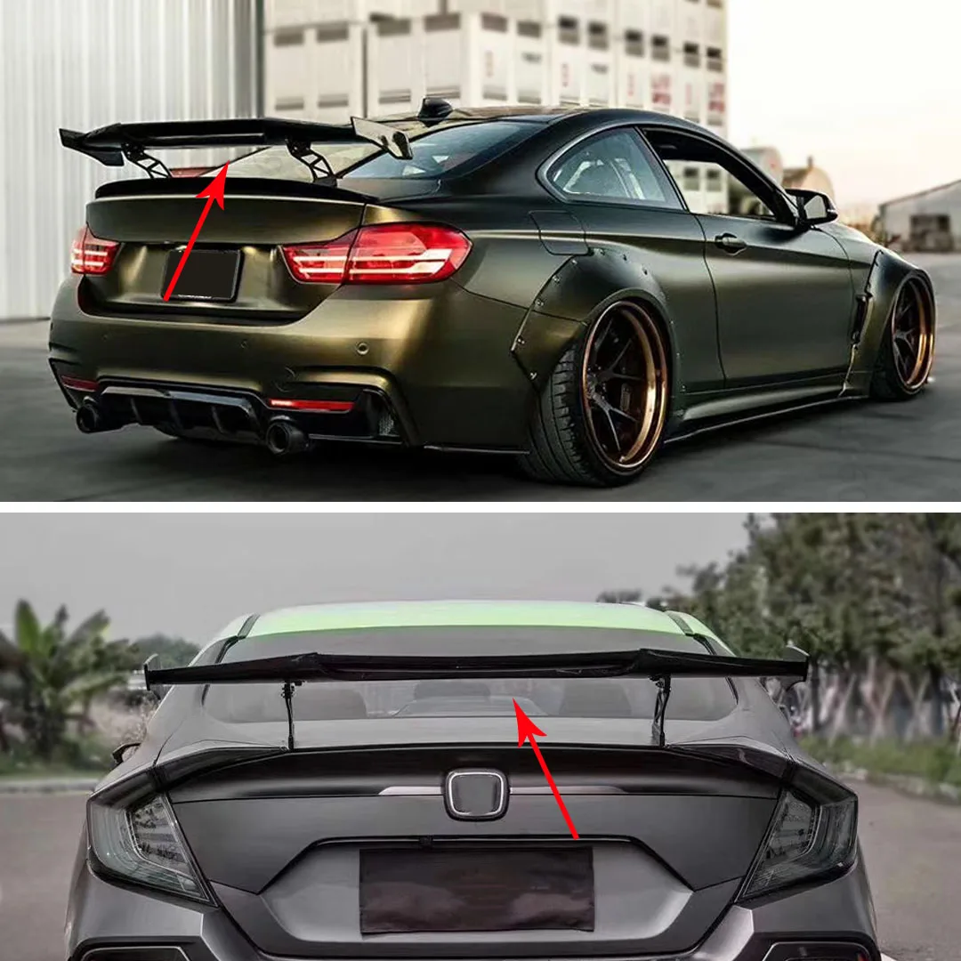 Universal Sedan Roof MAD Rear Trunk Racing Sport Spoiler Wing Splitter Modification Body Kit Styling Accessory for Car Tuning