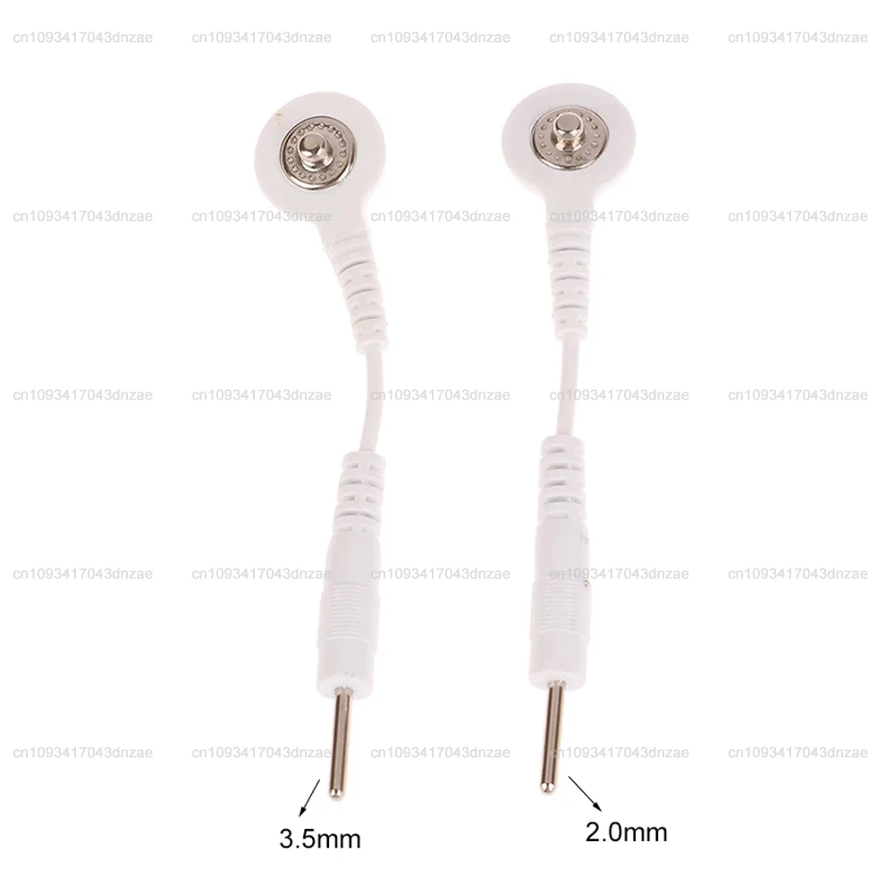 2/10pcs Electrode Lead Wire Connecting Cables Plug 2.0mm Snap 3.5mm Male Connector Cable Use For Tens/EMS Massage Machine Device