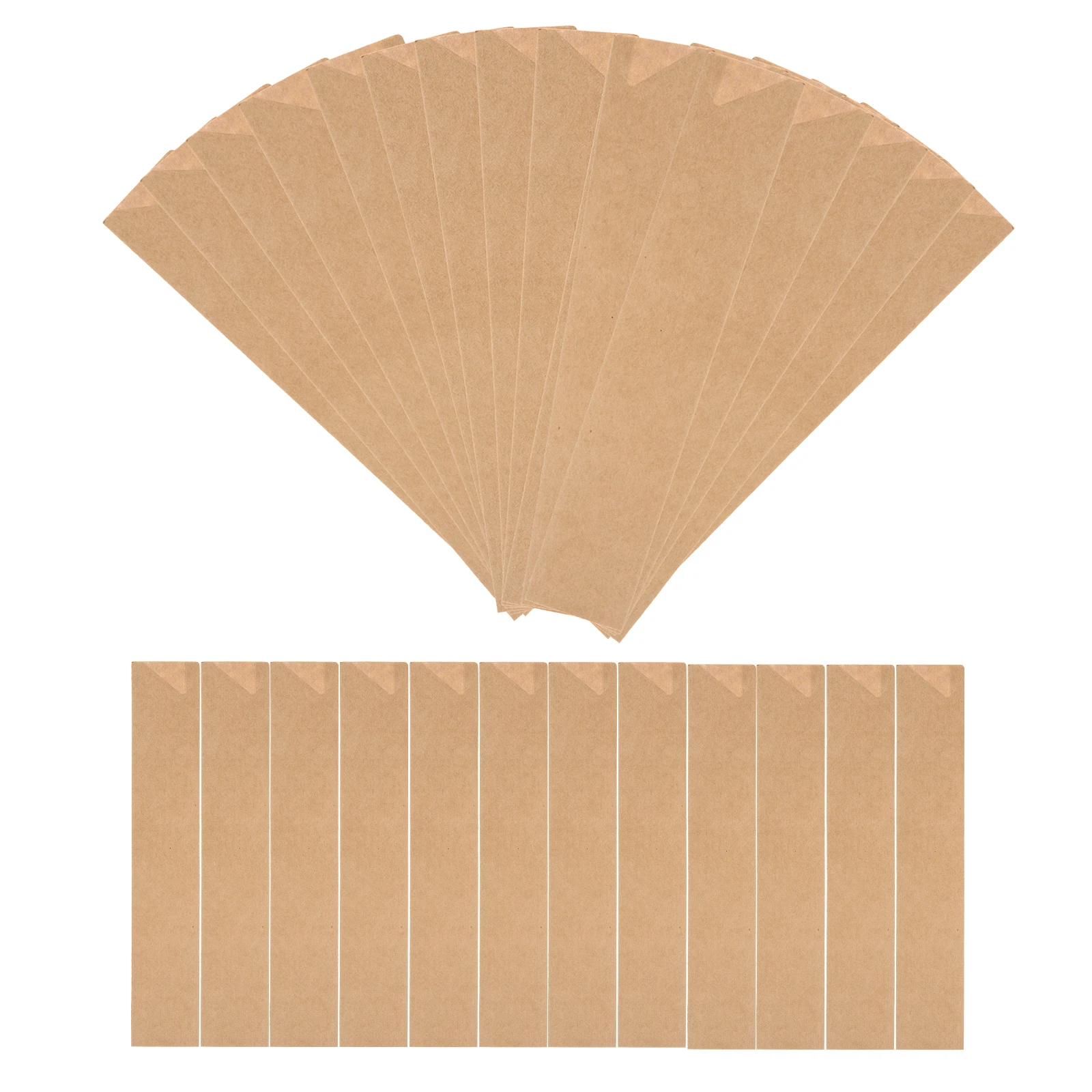 

200pcs Disposable Chopsticks Sleeve Kraft Paper Bags 31x180mm Hygiene Moisture Proof Practical Banquet Picnic Use