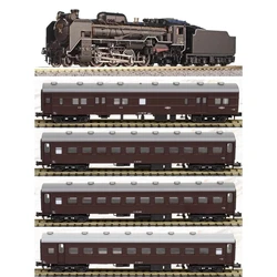 KATO N Scale Train Model D51 Steam Locomotive Old Passenger Car 1+4 Combination 1/160 Rail Car Model Toy