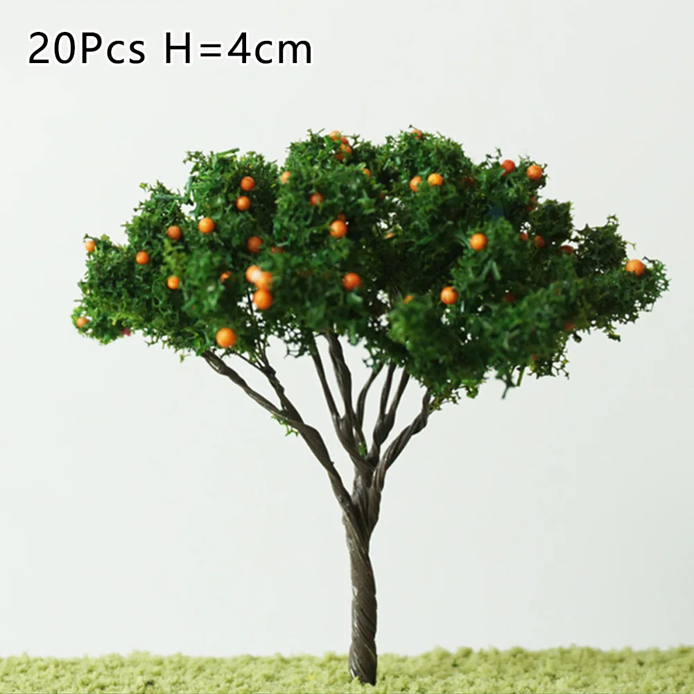 20Pcs Model Trees Train Railroad Micro Landscape Layout Diorama Scale Tree 7cm Decorate Building Model Roadway For Gift