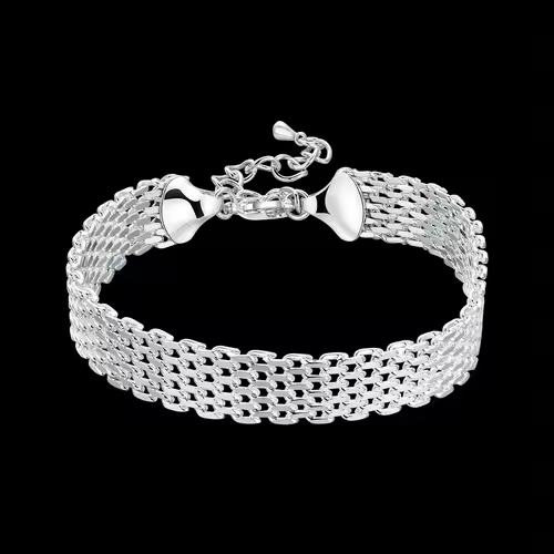 Fine 925 Sterling Silver Noble Nice Chain Solid Bracelet for Women Men Charms Party Gift Wedding Fashion Jewelry Hot Model - Image 22