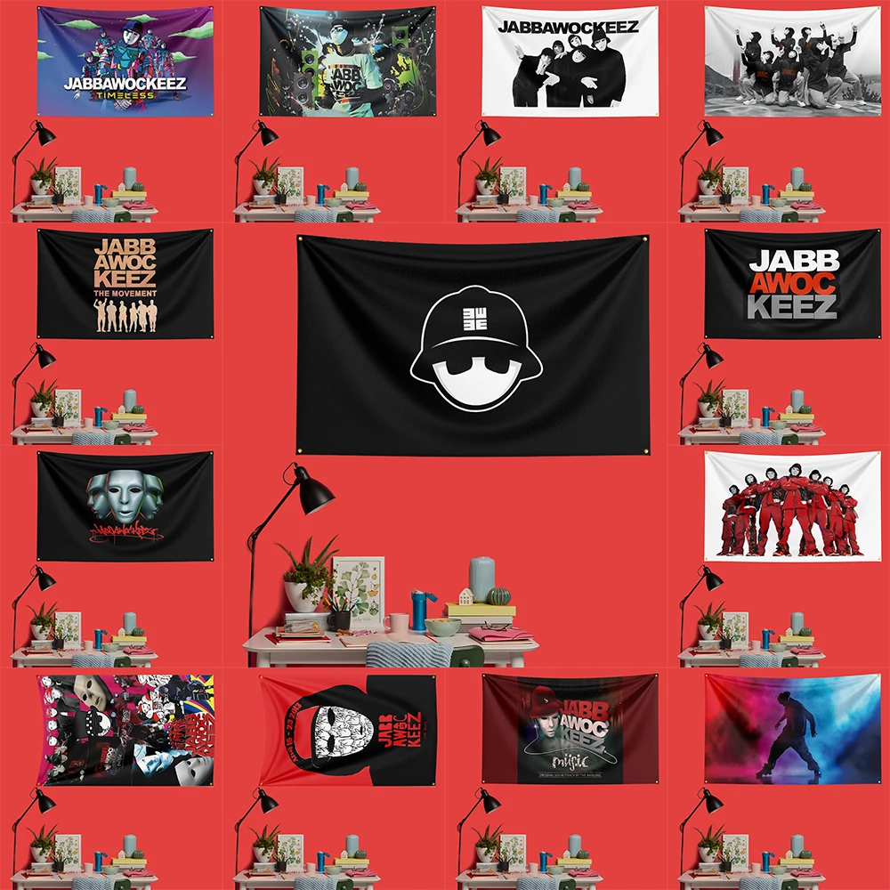 Bandera de baile Hip Hop jabbawockeez, 3x5 pies, 90x150cm, tapicería decorativa de poliéster para fanáticos de la música, decoración de pared del dormitorio