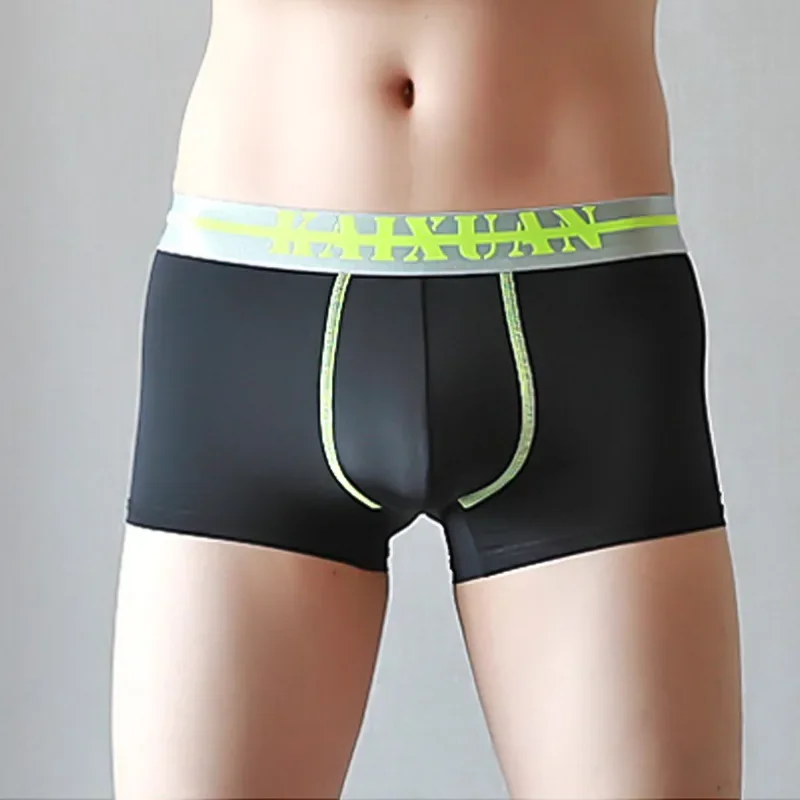 Men's underwear is breathable, stylish and simple, elastic and comfortable, shorts Men's slim mid-waist ice silk