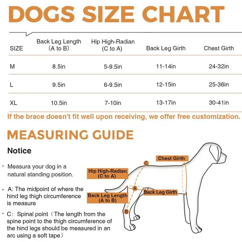 Tylne szelki na nogi dla psów Regulowane wsparcie pleców dla psów Owijka na nogę dla psów Pielęgnacja psów CCL Orteza wspierająca dla średnich i dużych psów