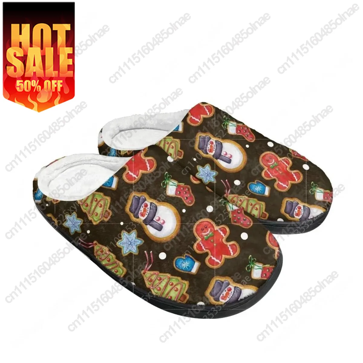 Party Gift Christmas Stocking Bells Home Cotton Slippers Mens Womens Teenager Plush Bedroom Keep Warm Custom Slipper