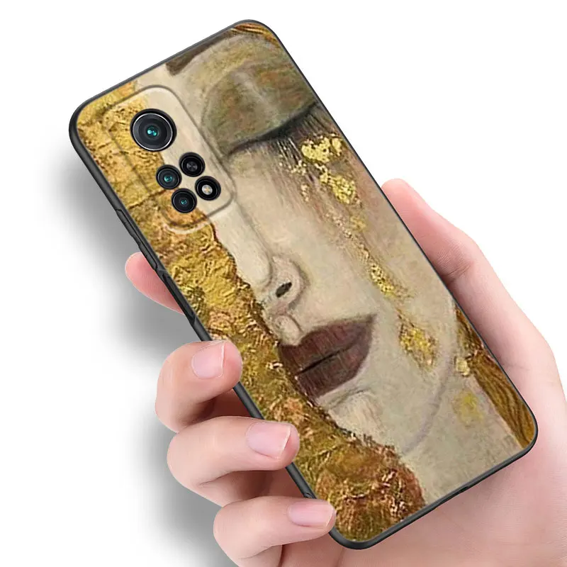 Art Gustav Klimt Black Silicone Phone Case For Xiaomi Mi 9 SE 8 10 10T 11 12 13 Lite 9T 11T 12S 12T 13T 14 Pro 5G NE 11i 12X