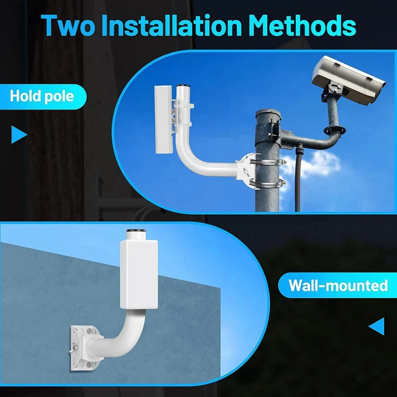 Universal Wireless Bridge Bracket Mount,Pole And Wall-Mounted Mount For Outdoor Ap Access Point Client Bridge Cpe,2-Pack