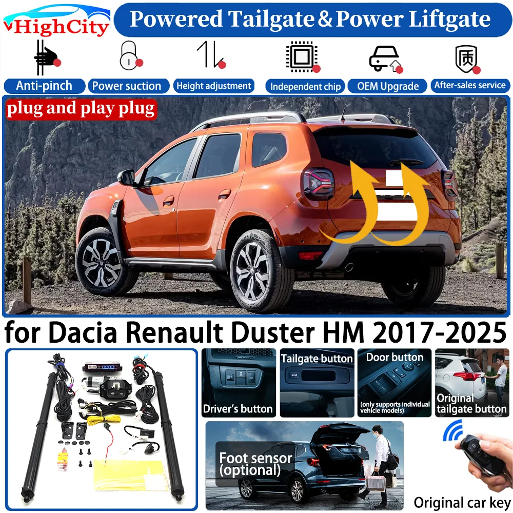 for Dacia Renault Duster HM 2017-2025 Car Automatic Smart Powered Tailgate Power Liftgate System Intelligent Trunk Lift Kit