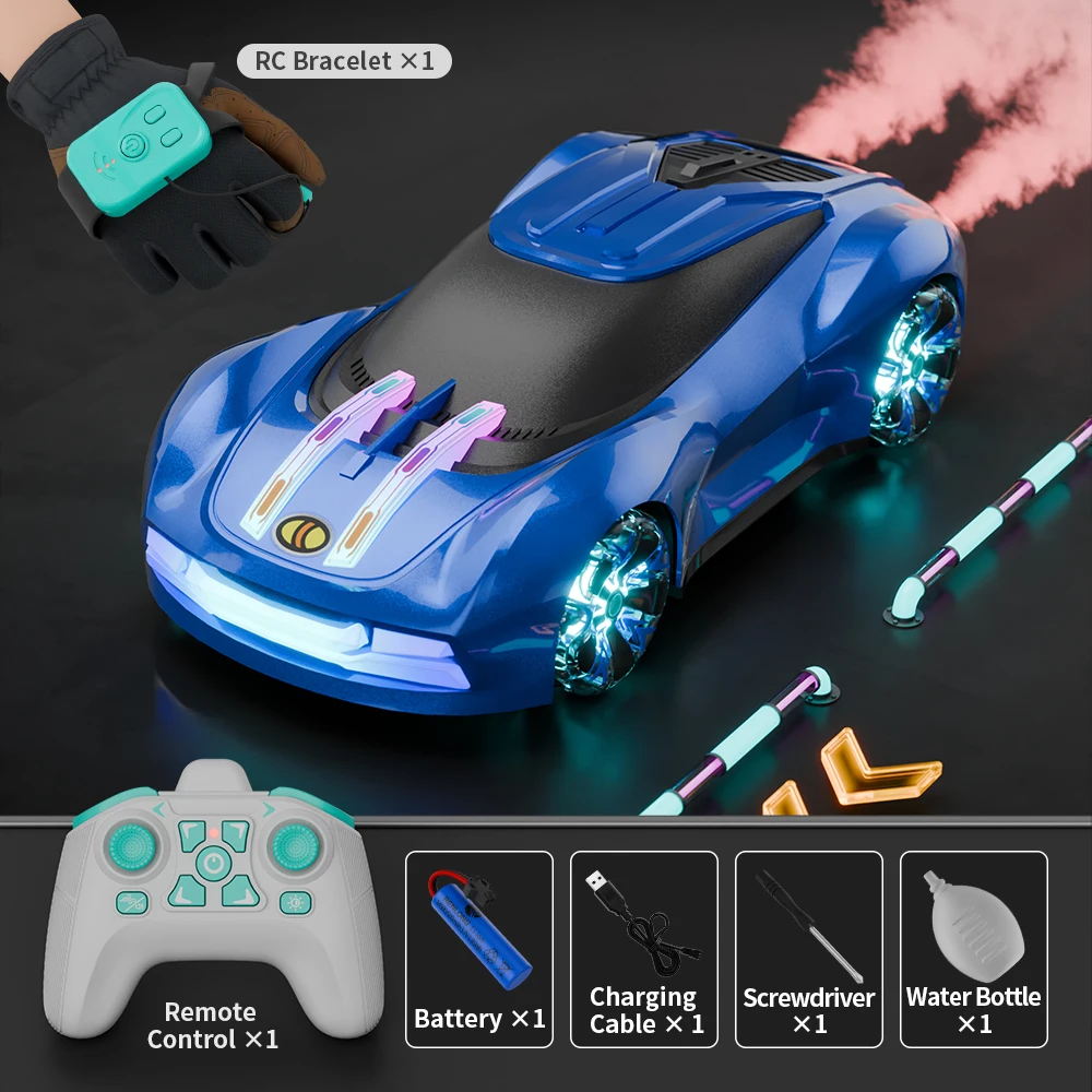 

RC Drift Cars Dual Spray Lights Music 4CH Remote Control Stunt Vehicle Racing Sports Car Children's Toy Gesture Sensing Supercar
