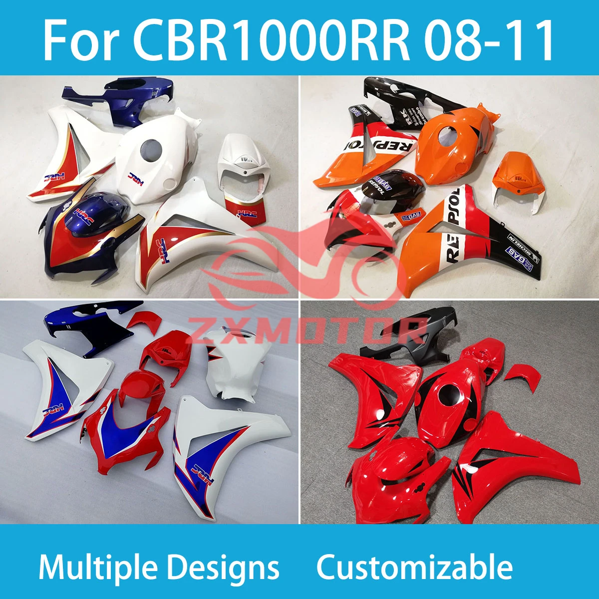 

Fairing Set CBR 1000 RR 08 09 10 11 Motorcycle Fairings Kit Aftermarket for Honda CBR 1000RR 2008 2009 2010 2011