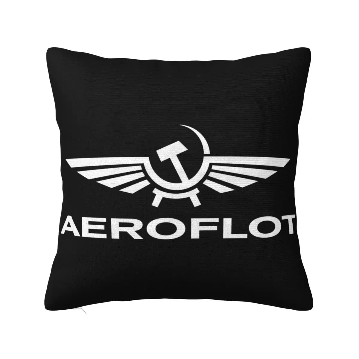 New Russia Soviet Airlines Aeroflot Mens Black Size Oversize Style Retro Slim Fit Boy Retro Pillow Case