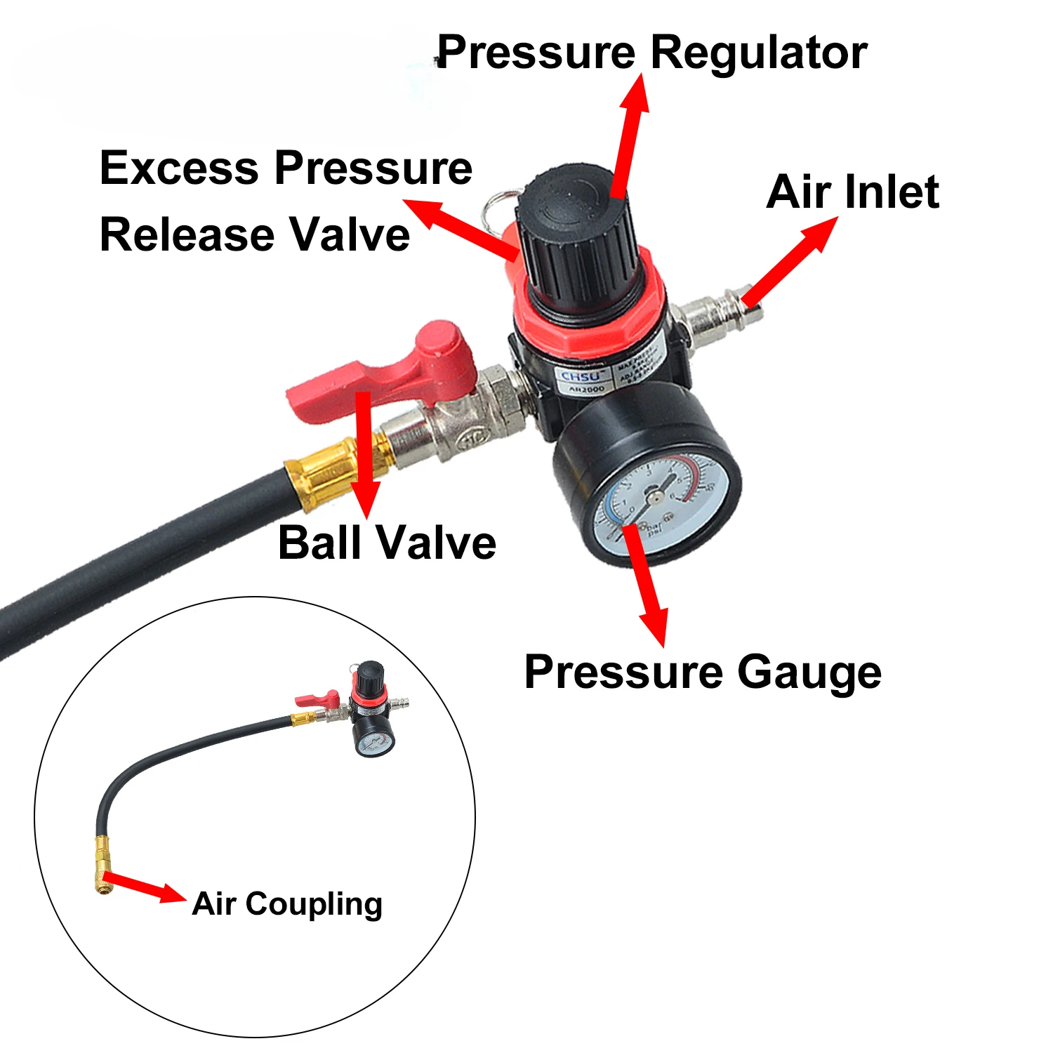 Turbo System Leakage Tester Tool Automotive Vehicle Service Garage Workshop 35mm -90mm