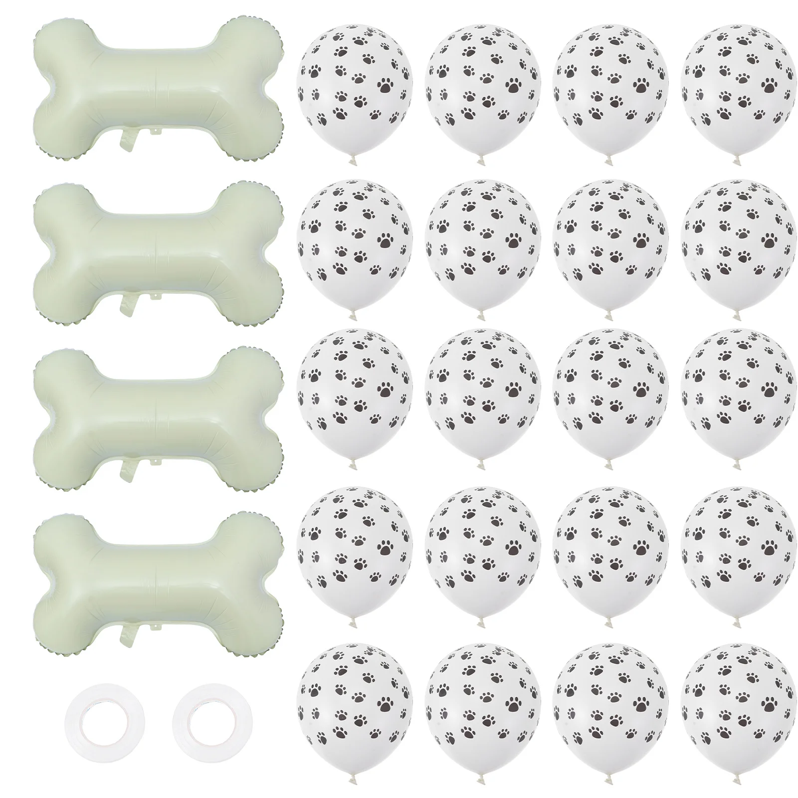 

1 set Dog Paw Pattern Balloons Bone Shaped For Pet Birthday Party Decor Scene Background Party Supplies