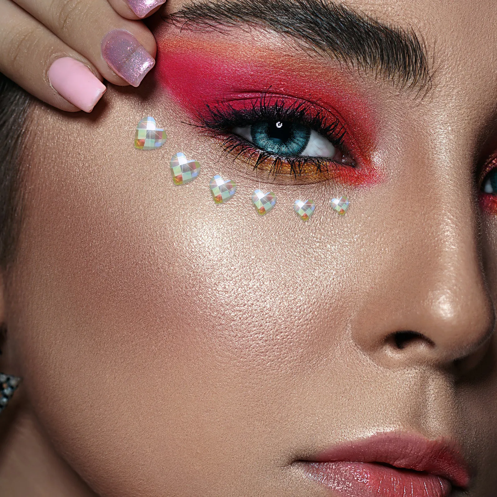 

5 Sheets Gems Rhinestones Stickers for Facial Decor Body Party Festival Halloween Cosplay Eye Makeup Women