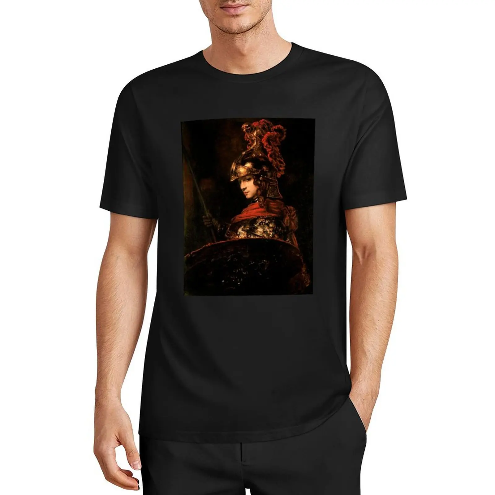 HD. Pallas Athena, by Rembrandt T-Shirt anime figures plus sizes men workout shirt