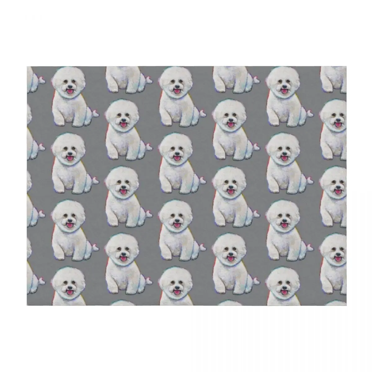 

Cute and Floofy Bichon Frise by Robert Phelps Throw Blanket Softest Vintage christmas gifts Thin Blankets