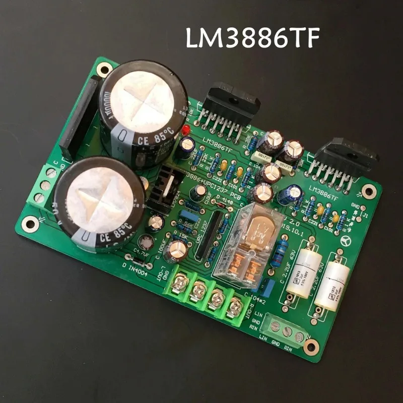 

LM3886 power amplifier board with speaker protection