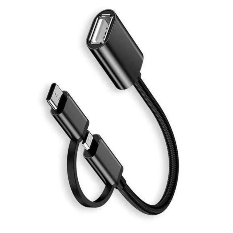 Bequemes und einfaches Carry OTG -Kabel Nylon OTG -Adapter 150 mm für Telefone Tabletten