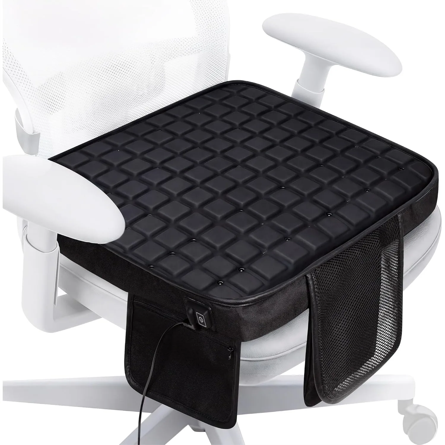

Cooling Seat Cushion with Fan, USB Powered Gel Cushion with 3-Speed Airflow for Long Sitting, Portable for Office, Car, Gaming