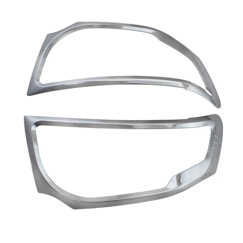 Car Exterior Chrome Head Lamp Cover Trim For Mitsubishi Pajero Sport Menterro 2008 2009 2010 2011 2012 Car Stickers - Image 2