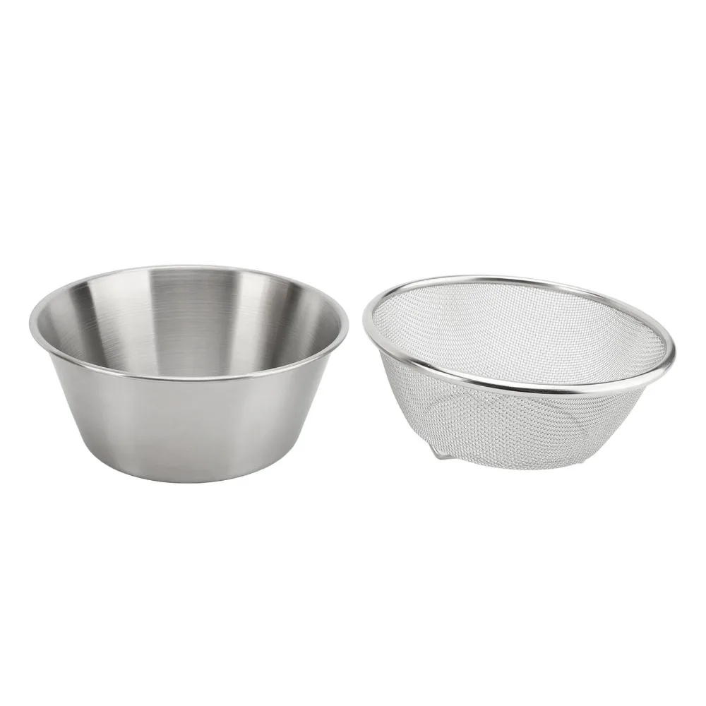 

304 Stainless Steel Berry Baskets Perforated Mesh 16cm/6.3in Colander Mixing Bowl Dishwasher Safe Easy to Clean