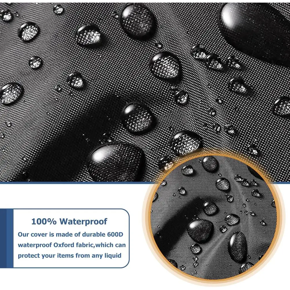 غطاء تخزين خارجي مقاوم للماء 600D، 36W x 24D x 72H للأرفف السلكية، مقاوم للغبار مع إغلاق بسحاب #4