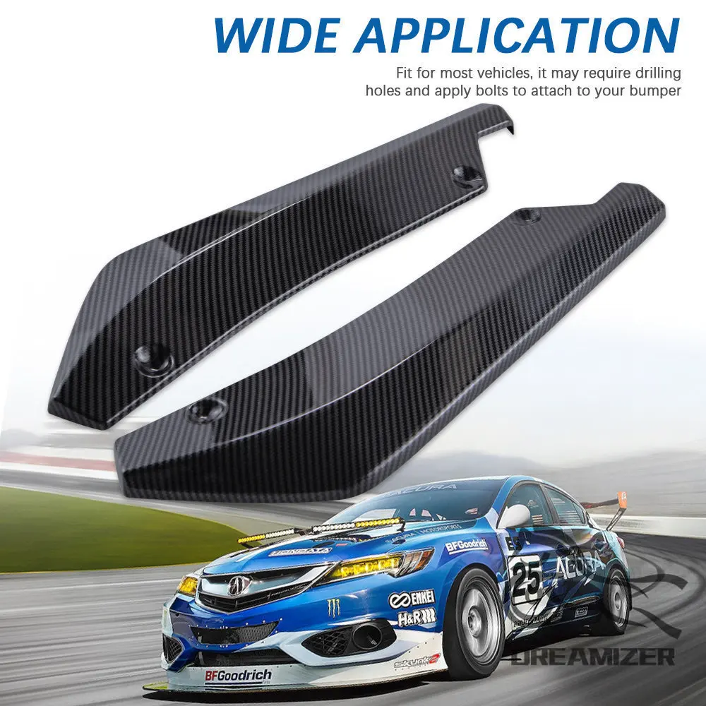 2 PCS Universal Rear Bumper Protector Diffuser Spoiler Splitter For Audi Q5 Q7 BMW f31 X5 E70 Passat B7 Mazda 6 Peugeot 308 - view 4