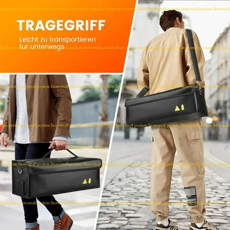 R1WD مقاوم للماء مقاومة للحريق حقيبة التخزين دراجة كهربائية بطارية السلامة حقيبة سعة كبيرة للصدمات حمل #5