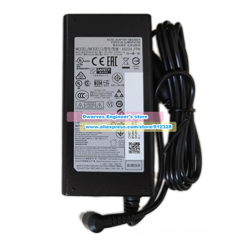 Genuine A6024_FPN Adapter A6024_DSM A6324_DSM 24V 60W For HW-H355 HW-H551 HW-J450 HW-J550 HW-J650 HW-J8500 HW-J7501R HW-F750