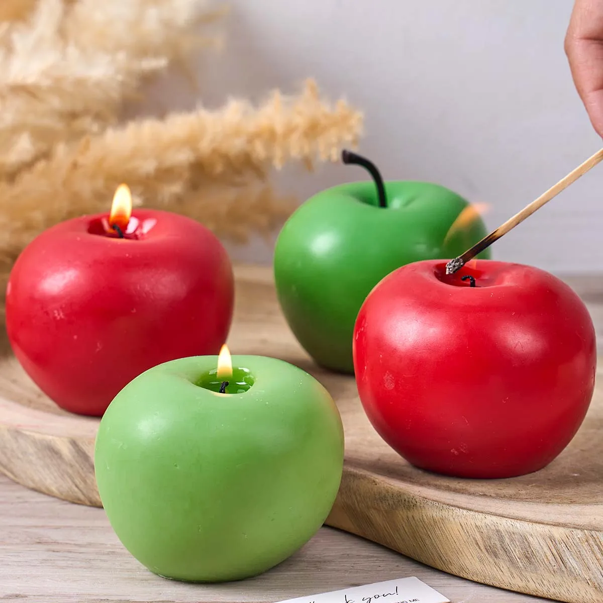 Simulation Apfel Kerze Silikon Form DIY Handgemachte Weihnachten Ornamente Aromatherapie Seife Gips Harz Handwerk Formen Wohnkultur