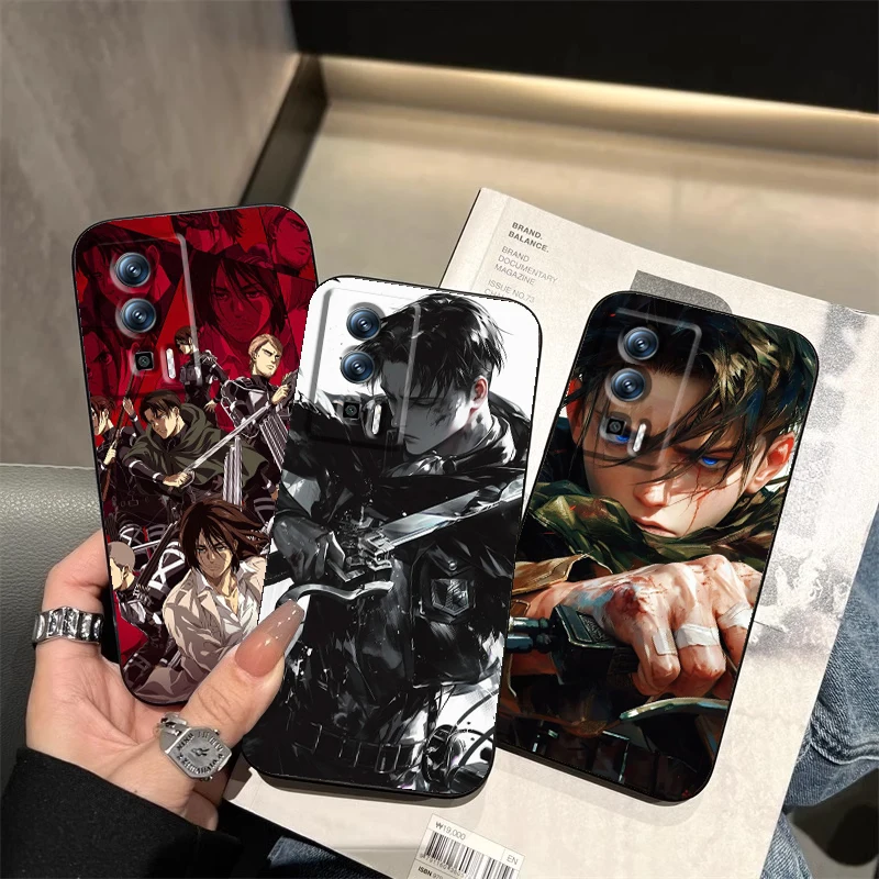 Anime Attacks On T-Titan For Xiaomi Redmi 9A 9C 9AT 10C 9 9T 10 12C 13C A3 12 K60 A1 K50 K40 5G Black TPU Phone Case