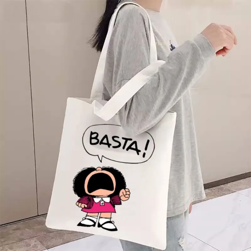 Mafalda Women Shoulder Bags Print Canvas Handbag The Ears Tour Luggage Bag, Fashion Tote Bag,Taylor Merch Shoulder Bag