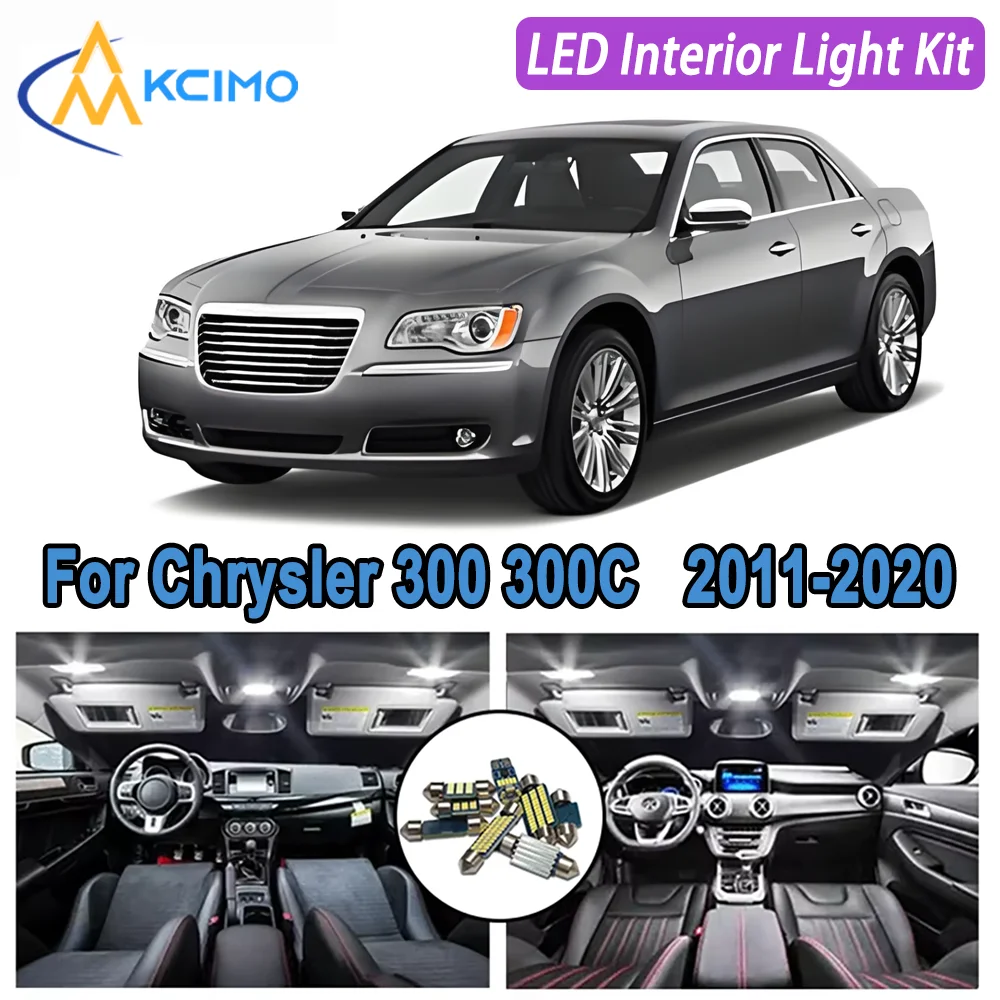 

Kcimo LED For Chrysler 300 300C 2011 2012 2013 2014 2015 2016 2017 2018 2019 2020 Premium Bright LED Interior Dome Map Trunk