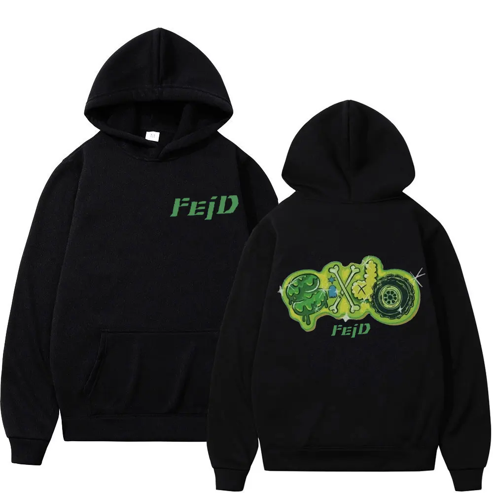 

2023 Feid Ferxxo Tour Print Hoodie Autumn Winter Hip Hop Vintage Oversized Sweatshirts Men Women Fashion Casual Fleece Hoodies