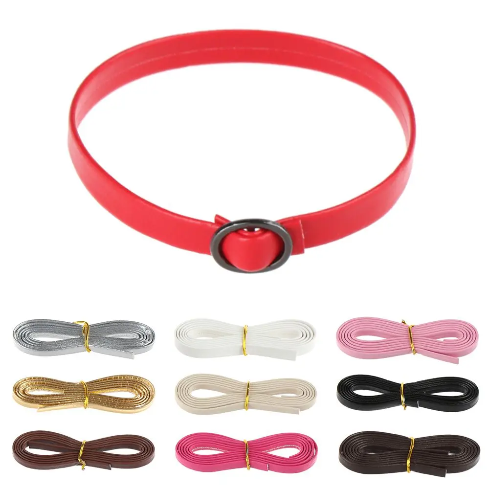 10 colors Length 50cm Width 3/5mm Kids Educational Toys Clothes Accessories Doll Waist Belts Handmade Belt Material