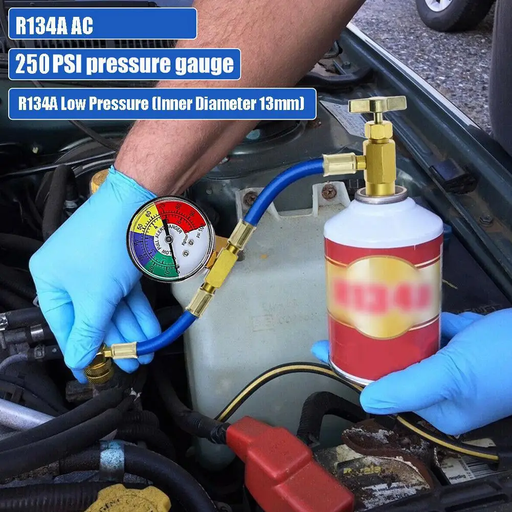 Refrigerant Recharge Ac Air Kit R134A 134A Car Conditioning Gas Line Refill R12 Gas Charging 30Lb Filler Sealant Line