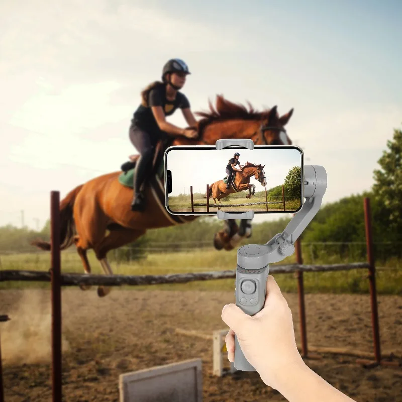 Estabilizador de rastreamento facial dobrável f5, estabilizador de 3 eixos para cardan celular, alça móvel, cardan, estabilizador portátil de 3 eixos