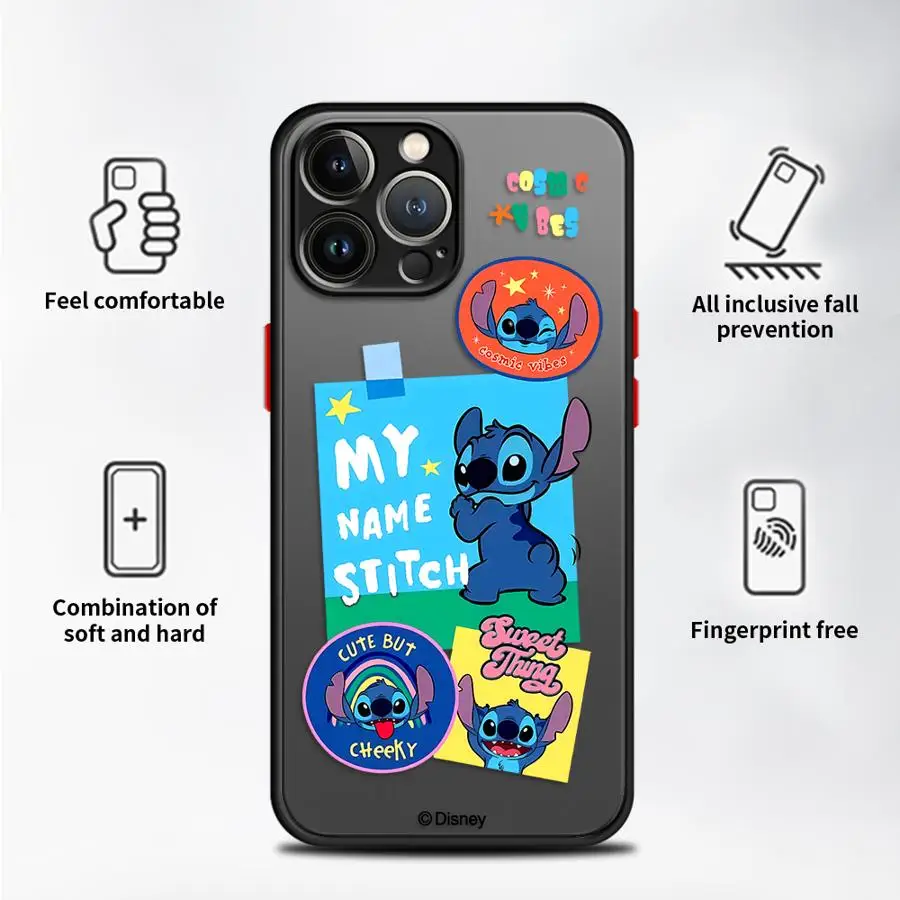 การ์ตูนดิสนีย์สติทช์นุ่มสำหรับแอปเปิ้ลไอโฟน 17 แอร์ 12 13 11 17 โปรแม็กซ์ 15 16 14 พลัส 7 8 13 มินิ XS MAX