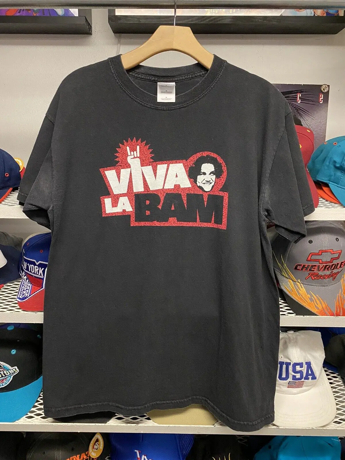 Винтажная Футболка 2004 Viva La Bam Jackass Bam длиной средней длины