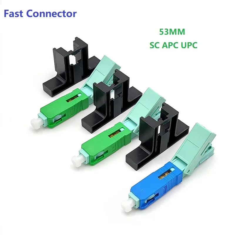 FTTH Fiber Optic Connector SC Fiber Optical Fast Connector 53mmSC APC UPC Embedded High Quality Fibra Optic Quick Connector