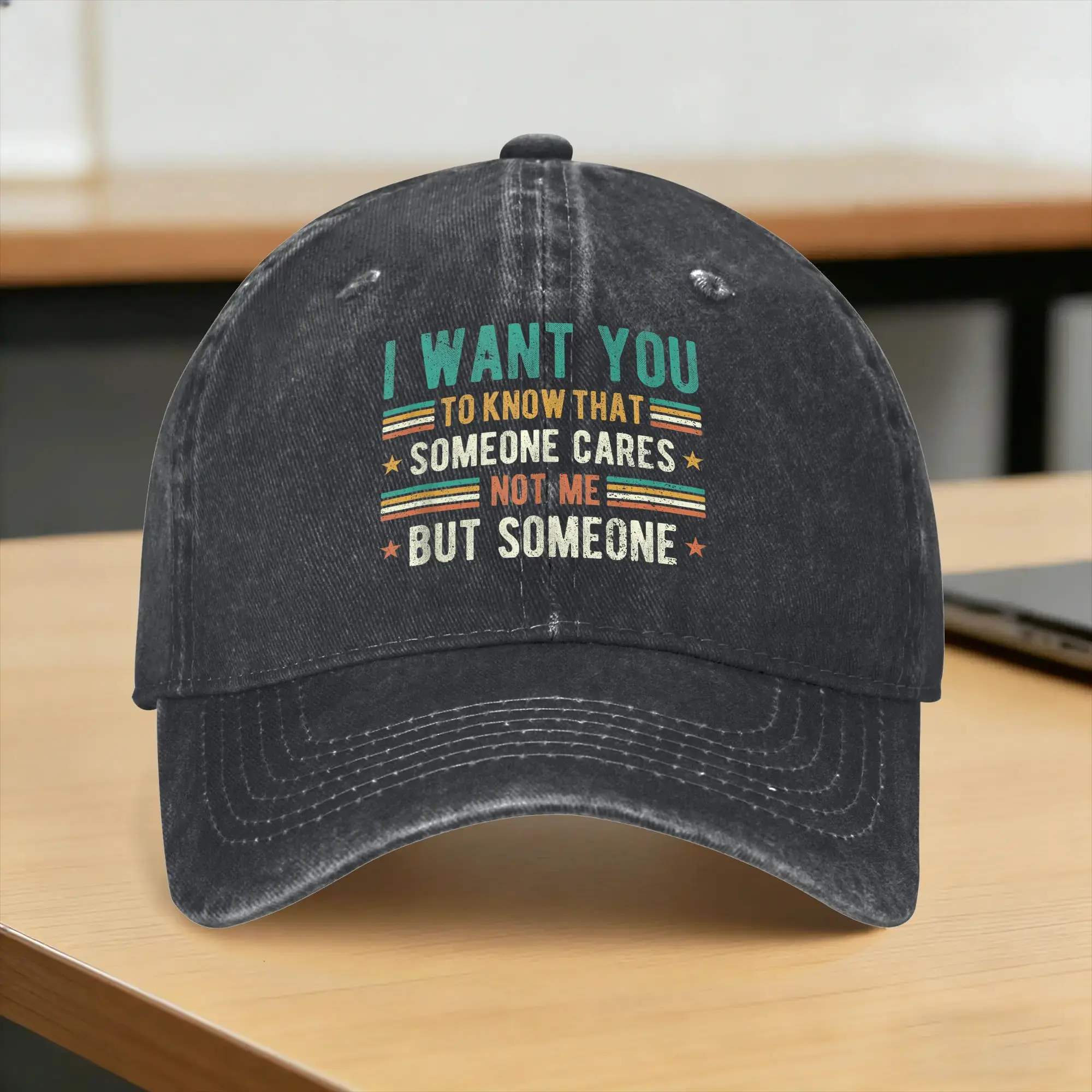 i Want You to Know that Someone Cares Washed Baseball Cap  Trendy Sun Trucker Hat Spring Unisex-Teens Kpop Rock Baseball Caps