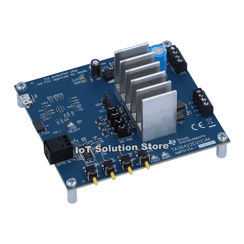 TAS6422EQ1EVM 2-MHz, 2-channel digital input Class-D audio amplifier with I2C diagnostics evaluation module
