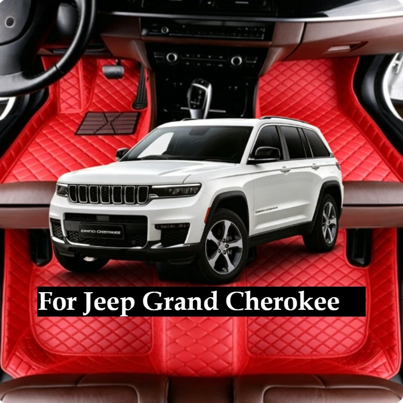 OMANE Custom Car Floor Mats For Jeep Grand Cherokee WJ WG WK WK2 WL/4xe 5Seat All Weather Auto Accessory Foot leather Carpets