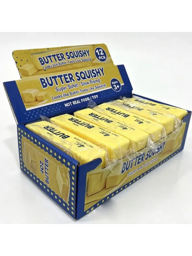 13x3x3cm Quetschbare Seife Anti-Stress-Spielzeug Simulierte Butter Stressabbauendes Fidget-Spielzeug Quetschball Party-Geschenk Anti-Stress-Ball
