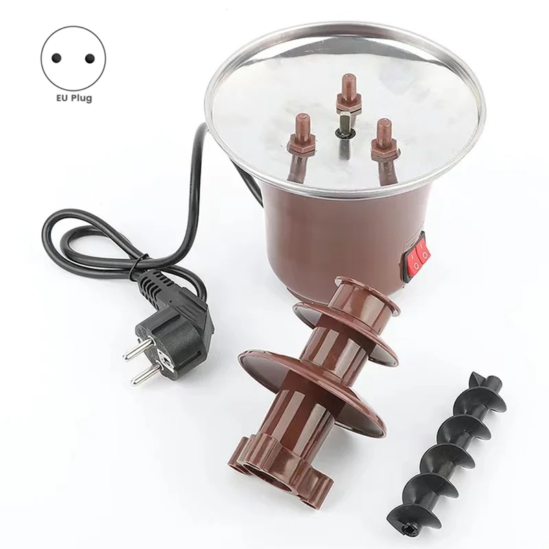 

A38T-Chocolate Fountain Hot Pot Mini Waterfall Hot Pot Machine Wedding Home Mini DIY Melting Chocolate Machine EU Plug
